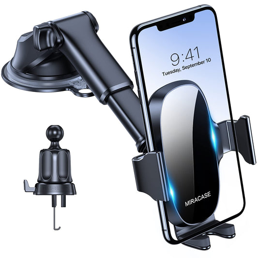 3-in-1 Cell Phone Holder for Car, Universal Phone Holder Mount for Dashboard Air Vent Windshield Compatible with iPhone 15 14 13 12 11 Pro Max Xs XR X, Galaxy
